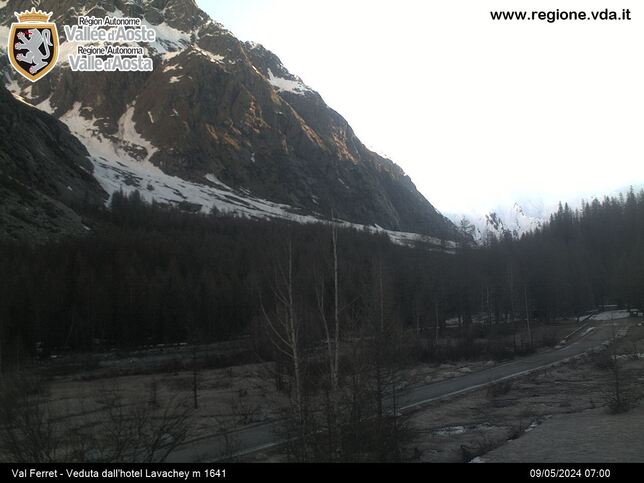 Webcam LIVE di Val Ferret (1.700m)