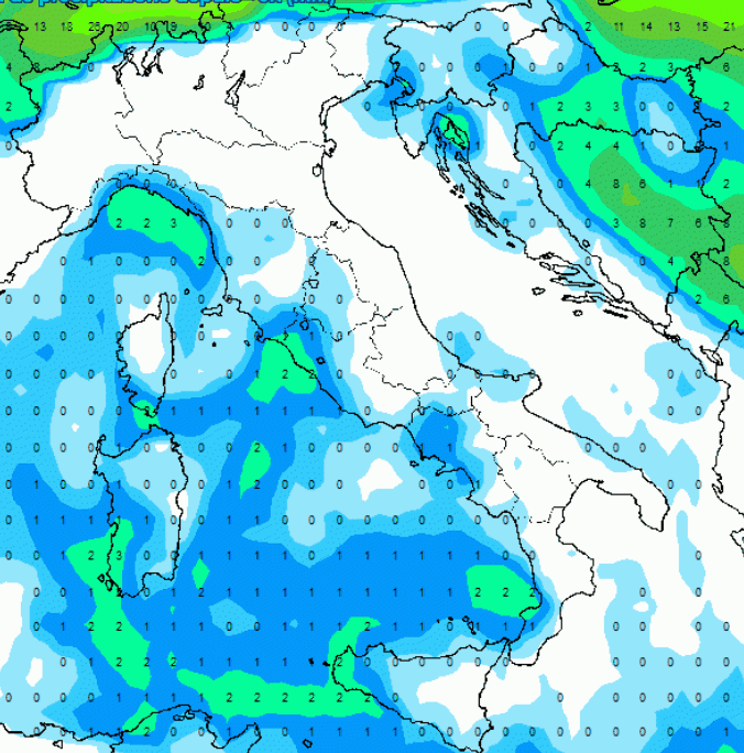 Nei prossimi 10 giorni si prevedono precipitazioni praticamente NULLE in Italia