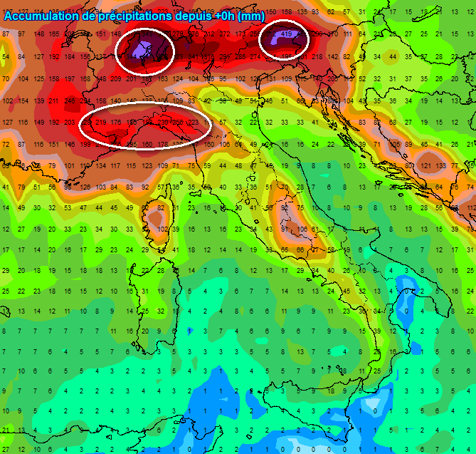 Accumuli di pioggia da ALLUVIONE attesi al nord fino al 5 aprile Accumuli di pioggia da ALLUVIONE attesi al nord fino al 5 aprile