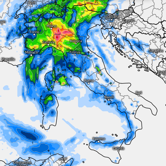 METEO: ultimissime mappe PIOGGIA e NEVE fino a giovedì 11 aprile