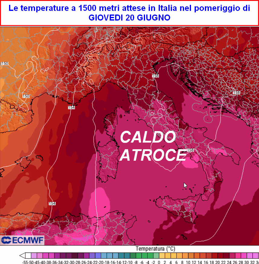 Rosso fuoco: arriva una forte ONDATA di CALDO con temperature oltre i 40°- le aree più critiche Rosso fuoco: arriva una forte ONDATA di CALDO con temperature oltre i 40°- le aree più critiche