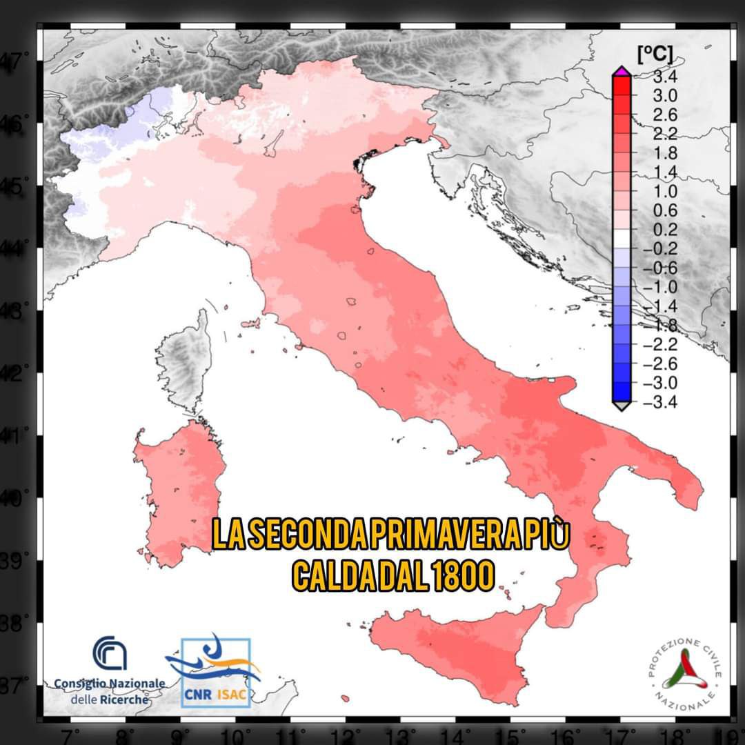 Siamo reduci da una primavera più fredda del normale? Nemmeno per sogno, guardate… Siamo reduci da una primavera più fredda del normale? Nemmeno per sogno, guardate…