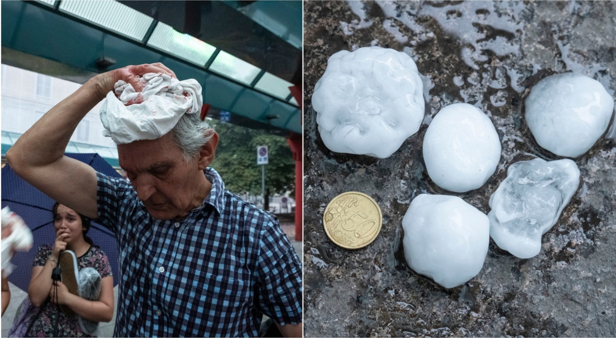 Temporali devastanti al nord: grandine grossa si abbatte su Milano Temporali devastanti al nord: grandine grossa si abbatte su Milano