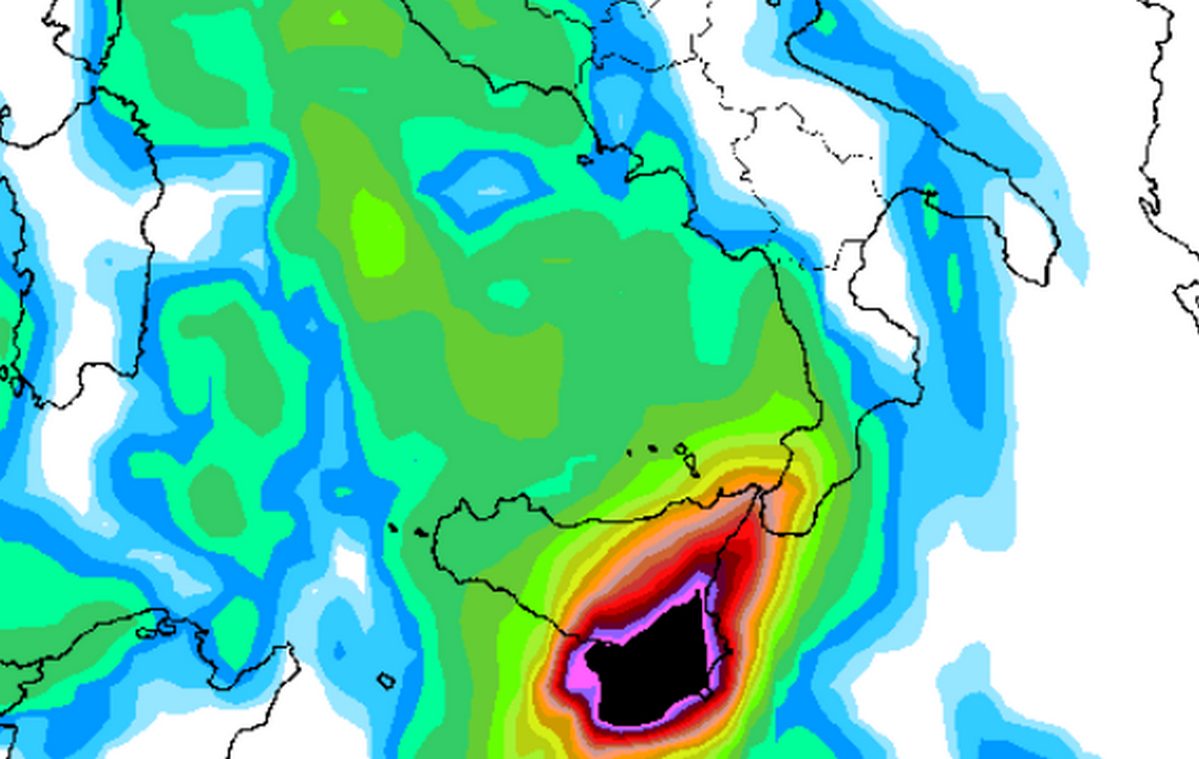 Rischio di un intenso NUBIFRAGIO sulla Sicilia mercoledì 9, guardate che mappe Rischio di un intenso NUBIFRAGIO sulla Sicilia mercoledì 9, guardate che mappe
