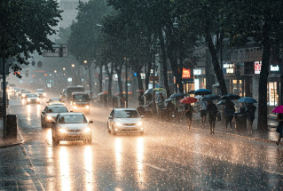 Pioggia in città