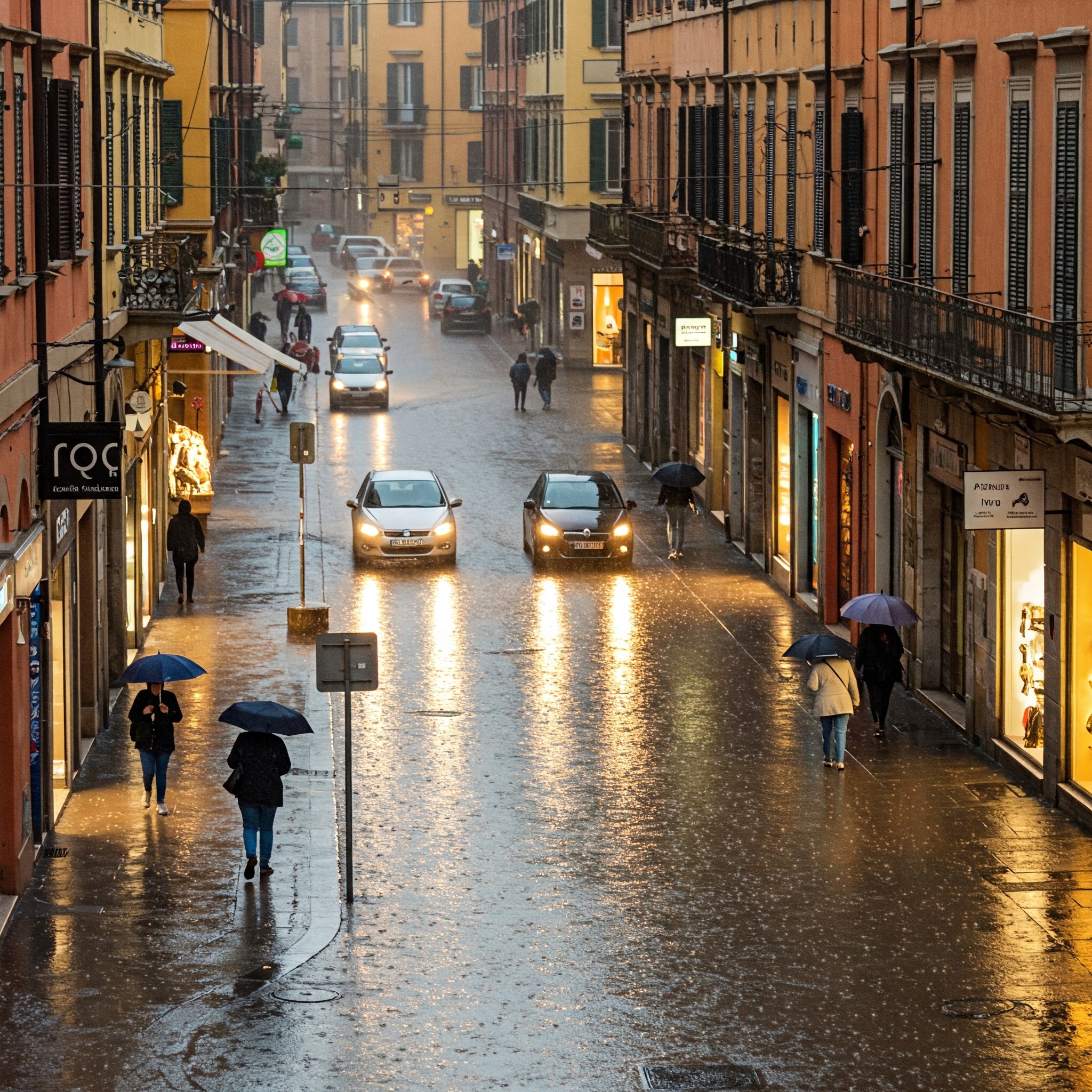 FORTI ROVESCI in atto al centro
