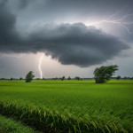Fulmine in un temporale