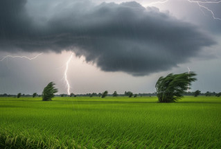 Fulmine in un temporale