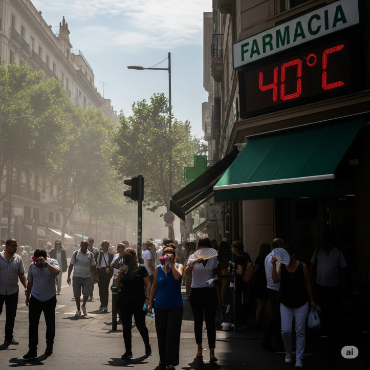 CALDO PERICOLOSO: 43-45° tra giovedi 16 e venerdi 17 su una regione Caldo estremo