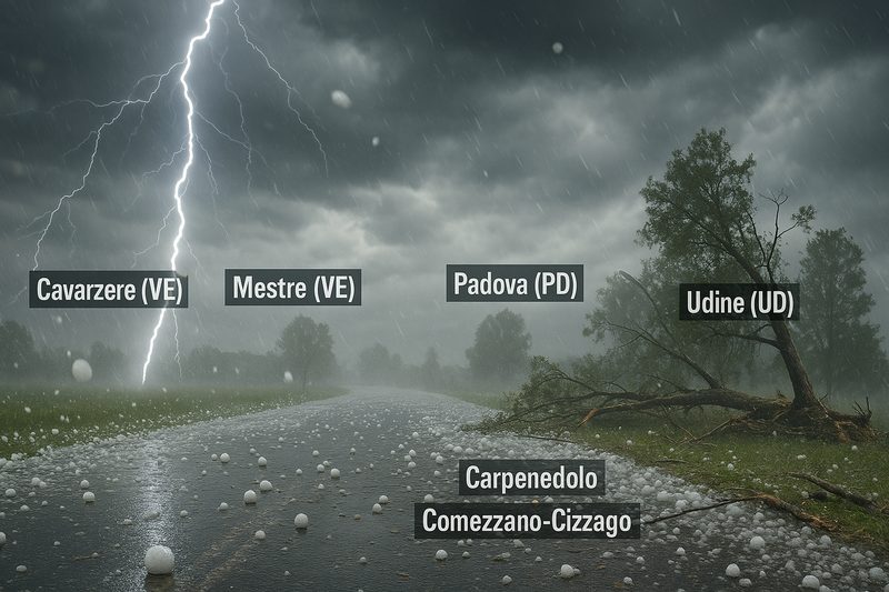 Che TEMPESTE sabato 2 sul nord-est: grandinate record Che TEMPESTE sabato 2 sul nord-est: grandinate record