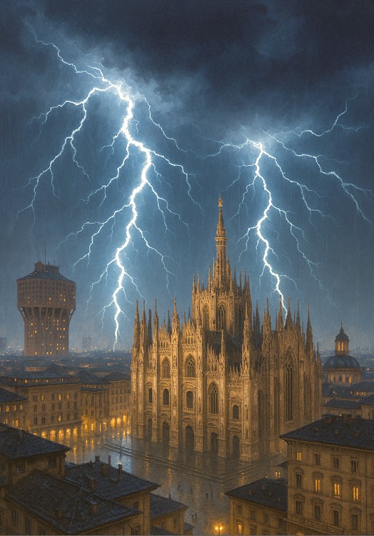 TEMPORALE intenso possibile su Milano mercoledì 6 sera TEMPORALE intenso possibile su Milano mercoledì 6 sera