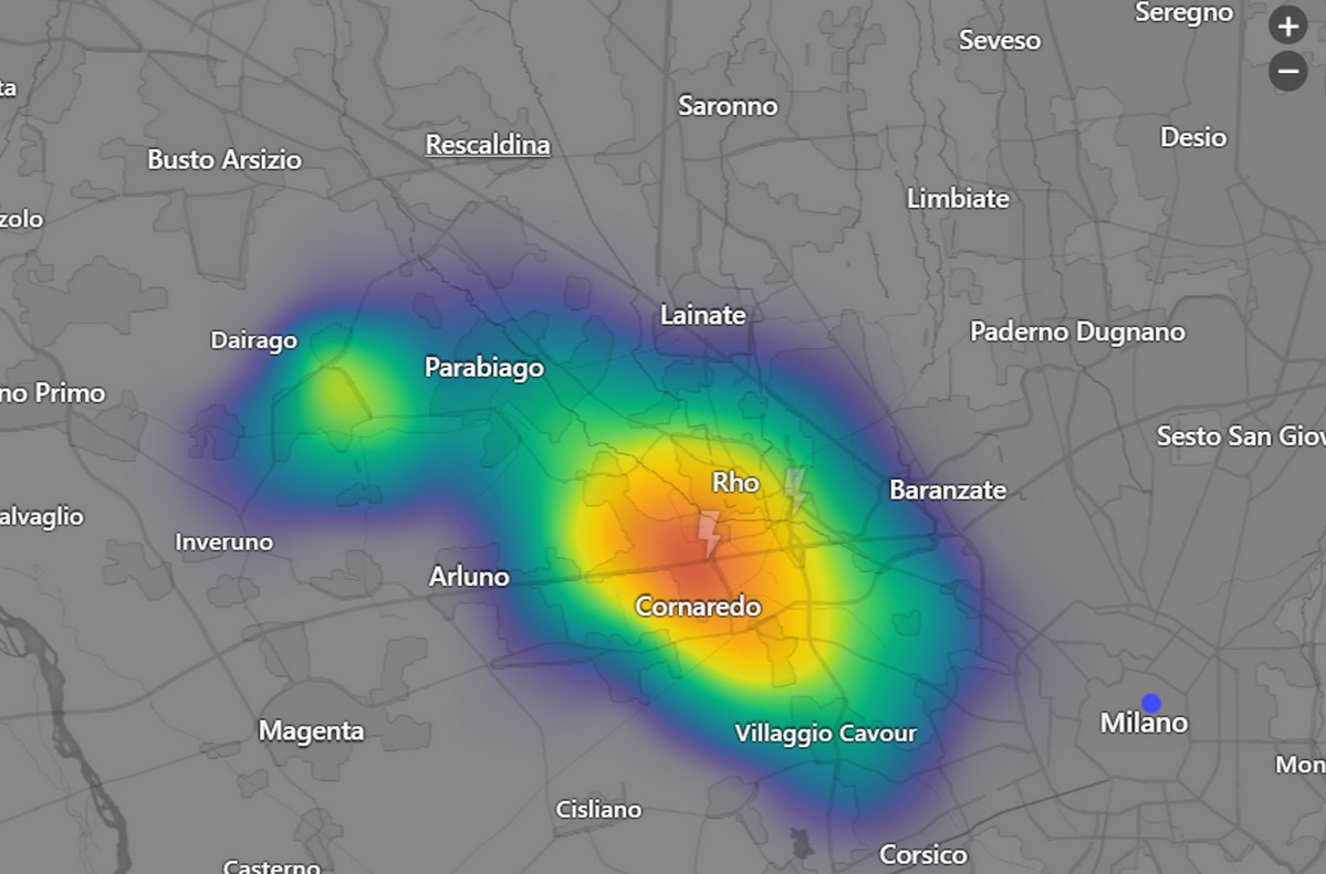TEMPORALE intenso sull’alto Milanese TEMPORALE intenso sull’alto Milanese