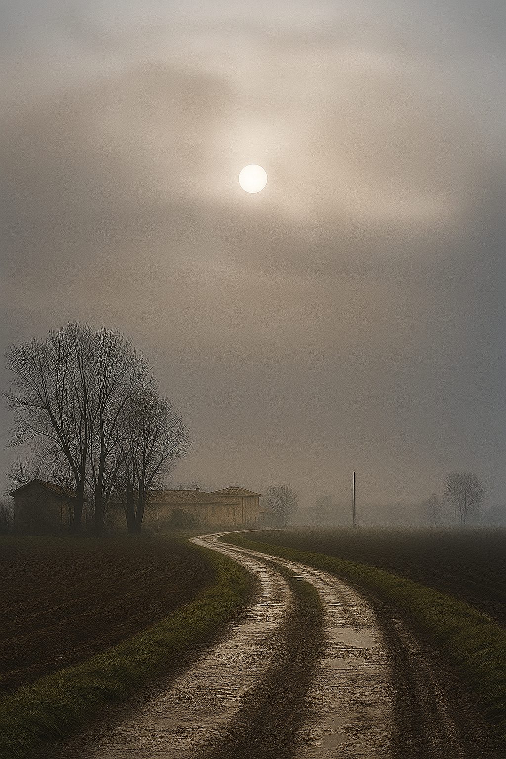 Cielo grigio, nebbia ed aria insalubre al nord