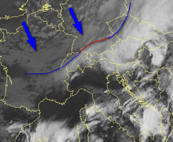 Fronte freddo in addossamento alla catena alpina: quota neve in calo!
