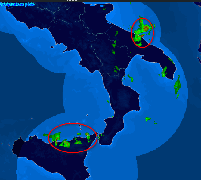 Rovesci in atto su due regioni