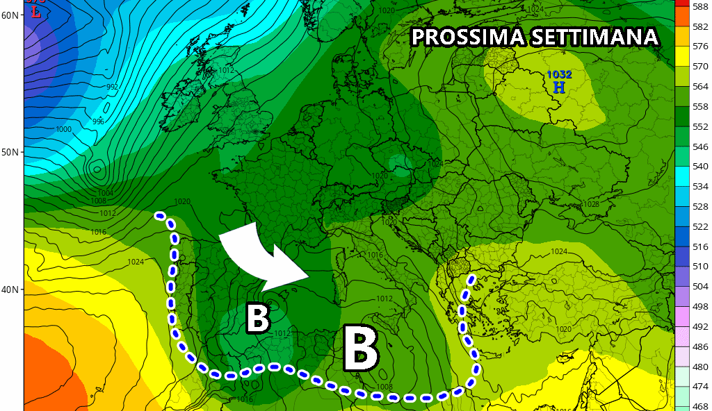 Meteo: niente alta pressione, altro MALTEMPO in vista