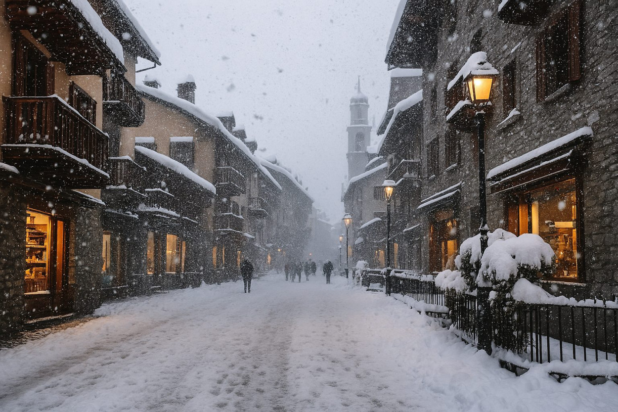 Forti nevicate in alta Valle d’Aosta: colpite Courmayeur e il Bianco