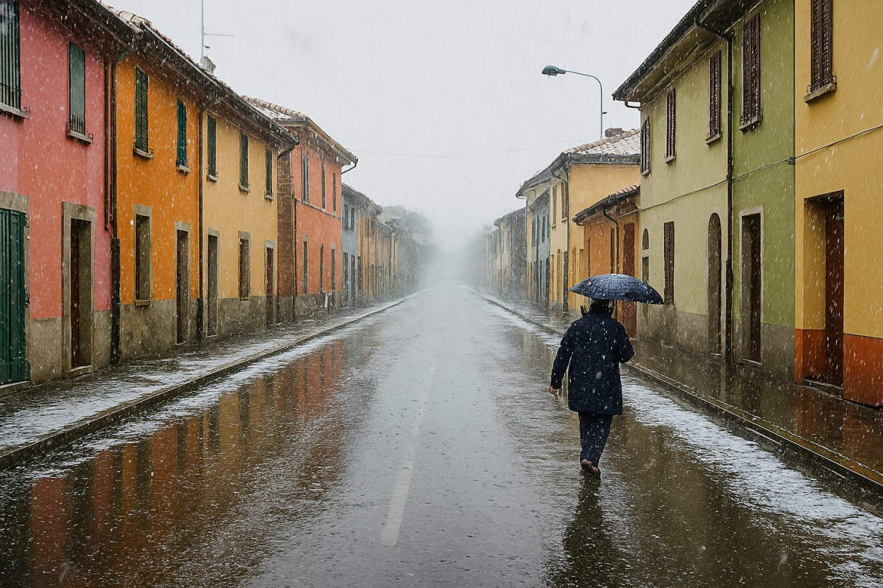 La NEVE in pianura di lunedì 24 a rischio di fallimento