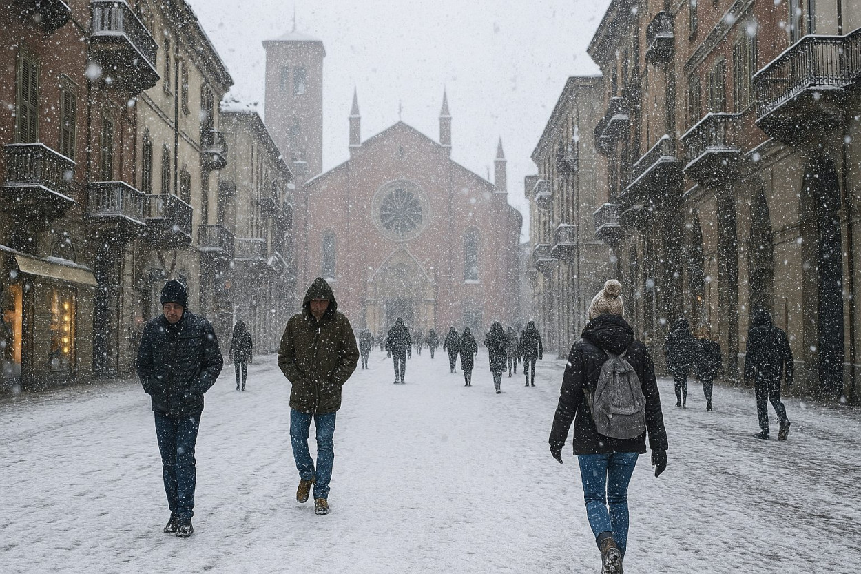 Aumenta la NEVE in pianura tra lunedì 24 e martedì 25: tutte le mappe