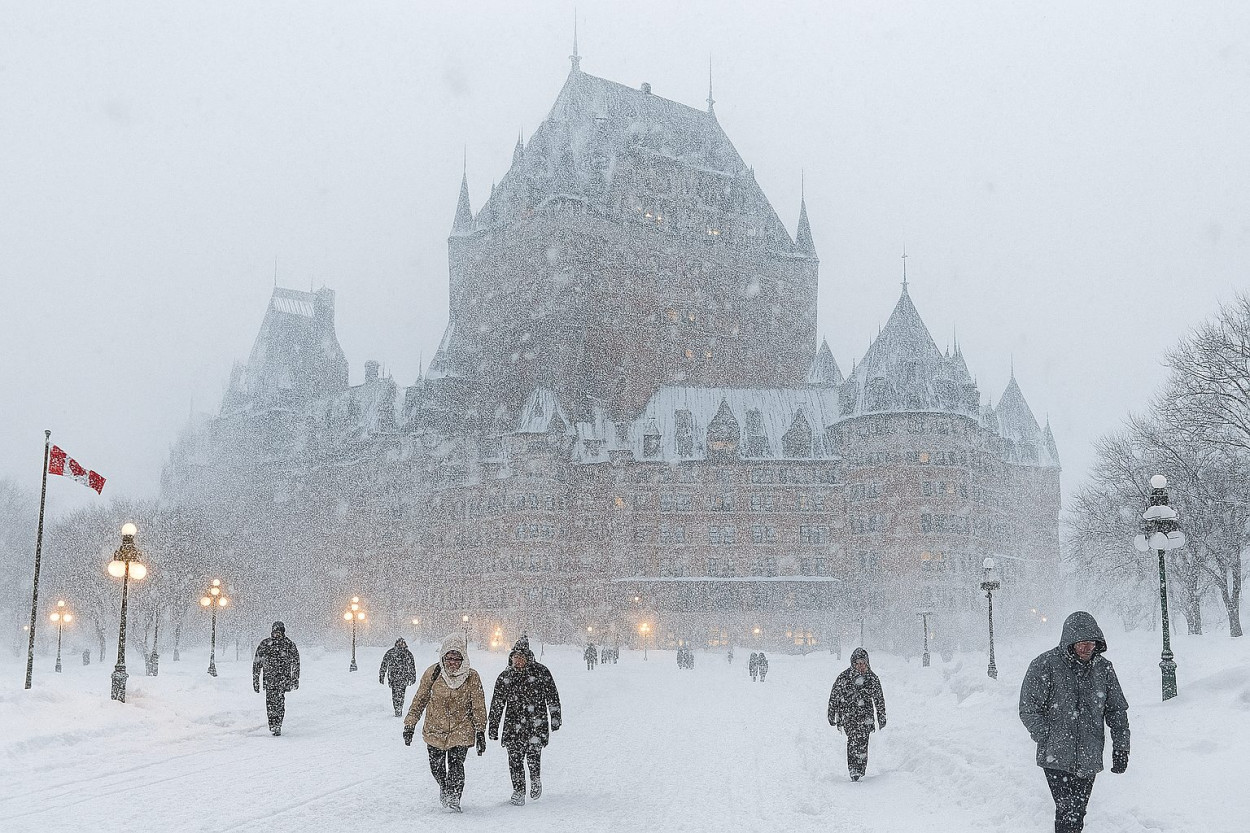 Precoci bufere di neve in Quebec: danni e black-out in Canada