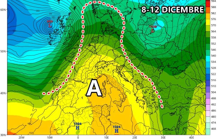 Alta pressione ad OMEGA, ecco quanto durerà