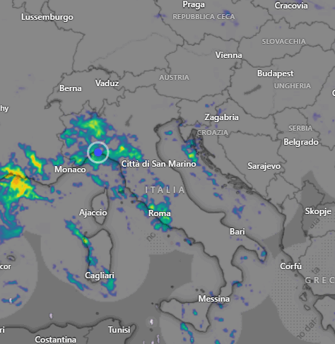 MALTEMPO in atto soprattutto sui versanti occidentali