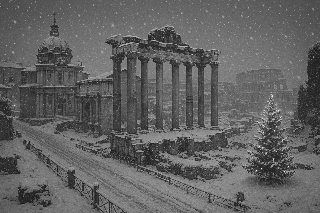 La NEVICATA a Roma durante il Natale 1940 (video storico)