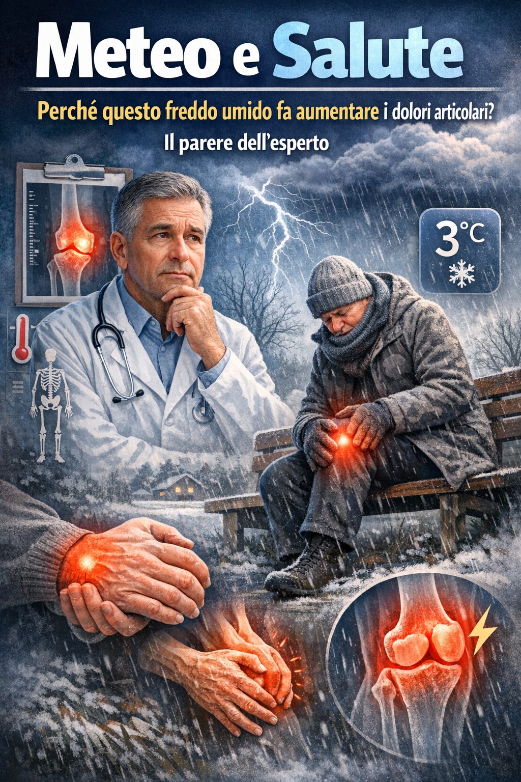 Perché il freddo umido fa aumentare i dolori articolari? Il parere dell’esperto