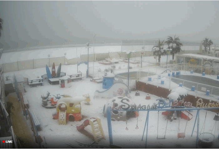 NEVICA sulle coste della Romagna