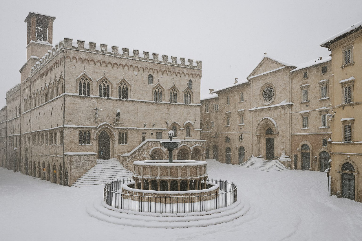 Perugia e Arezzo sotto la NEVE dell’Epifania (video)