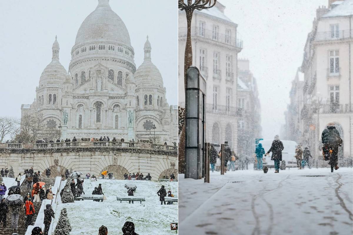 Fitta NEVICATA a Parigi il 5 gennaio (video) Fitta NEVICATA a Parigi il 5 gennaio (video)