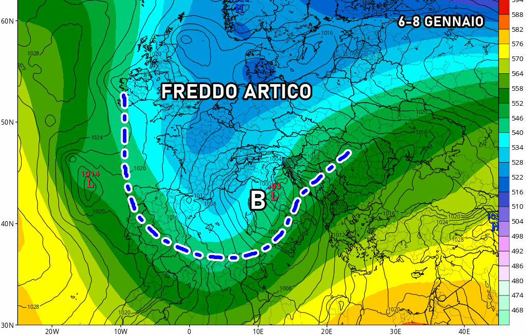 Arriva un CICLONE per giorni, tanta NEVE su mezza Italia