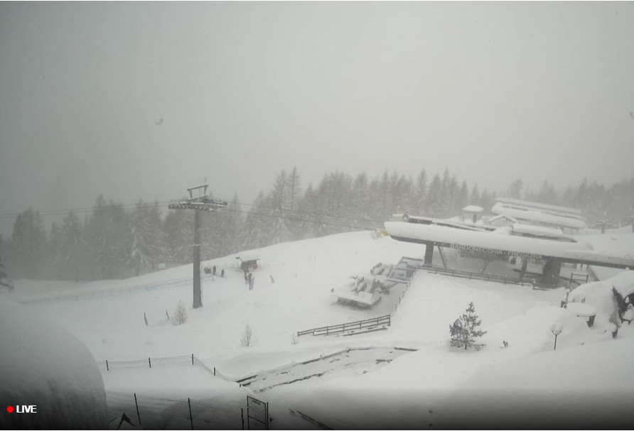 Che bella NEVICATA a Bardonecchia (DIRETTA STREAMING)