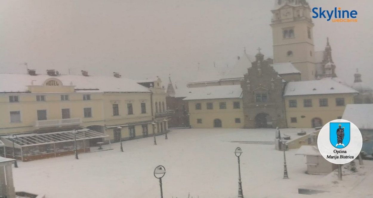 Croazia: bufera di neve al Santuario della Madonna di Bistrica Croazia: bufera di neve al Santuario della Madonna di Bistrica