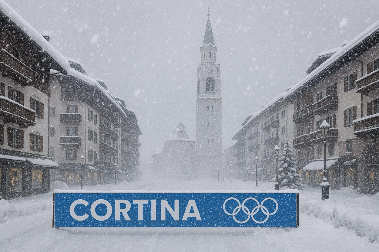 CORTINA in attesa di una forte nevicata CORTINA in attesa di una forte nevicata
