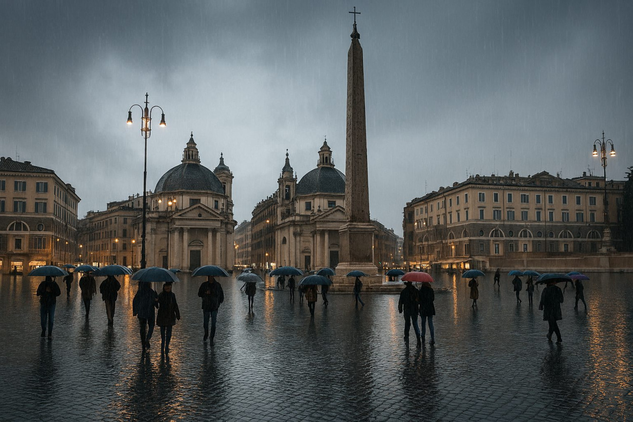 Meteo ROMA: che diluvio sabato pomeriggio Meteo ROMA: che diluvio sabato pomeriggio