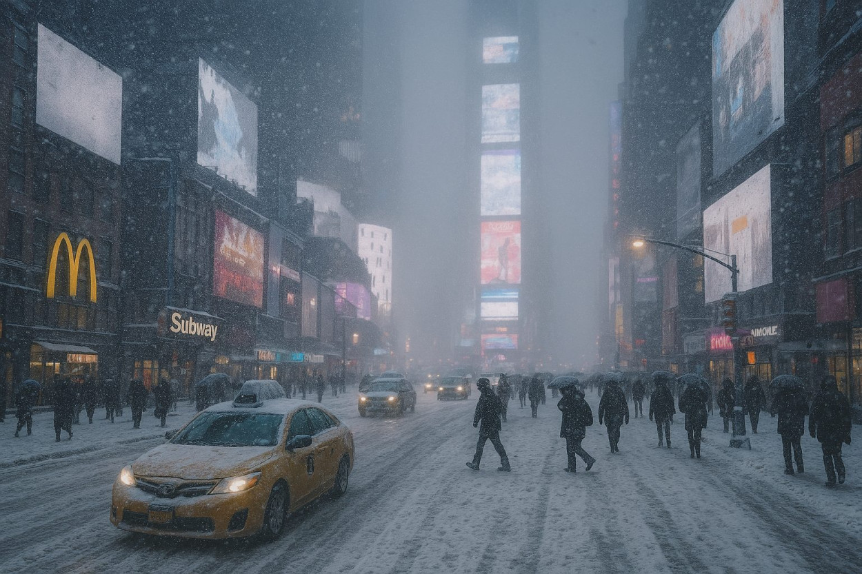 Nuova tempesta di NEVE a New York: città paralizzata (video) Nuova tempesta di NEVE a New York: città paralizzata (video)