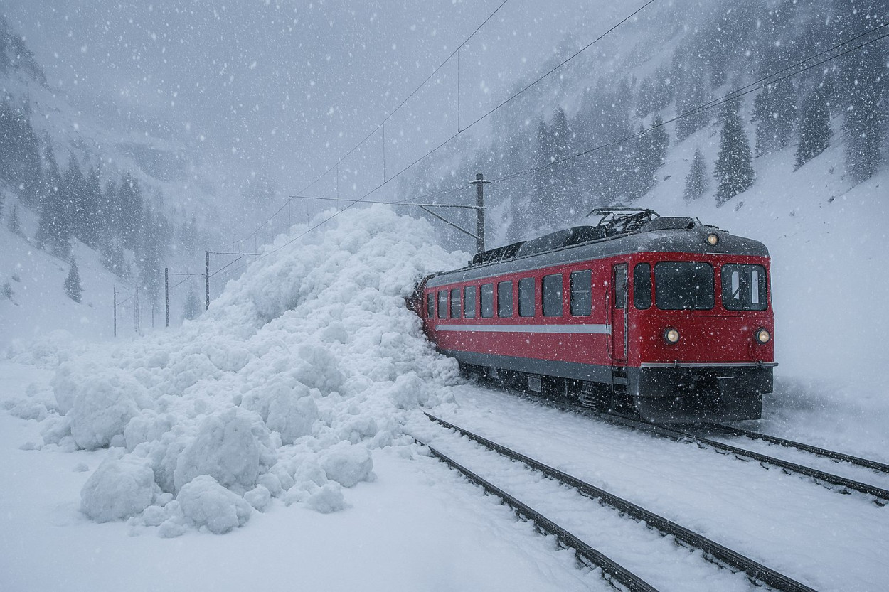 Svizzera: valanga travolge un treno sulla linea Frutigen–Briga: diversi feriti Svizzera: valanga travolge un treno sulla linea Frutigen–Briga: diversi feriti
