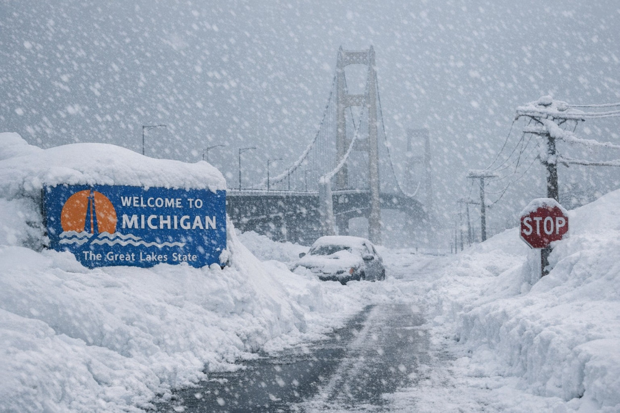 USA: Michigan sommerso dalla NEVE ma l’ovest brucia (video) USA: Michigan sommerso dalla NEVE ma l’ovest brucia (video)