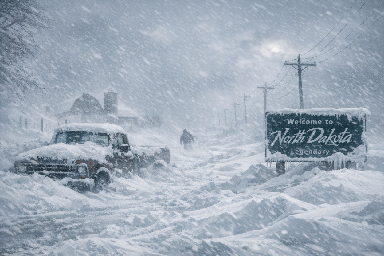 NEVE: il BLIZZARD del 12-14 aprile 2022 nel nord Dakota (video)