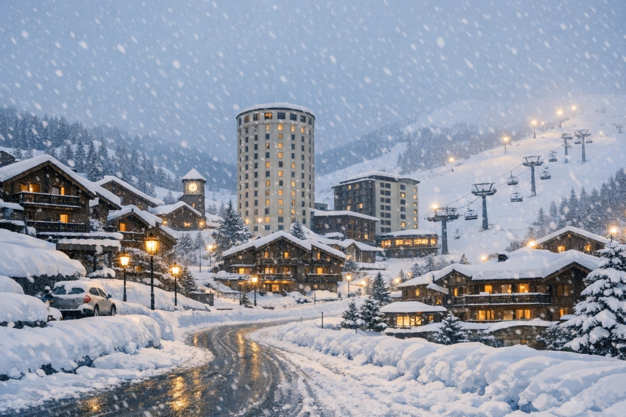 Bufera di NEVE in atto al Sestriere(TO)