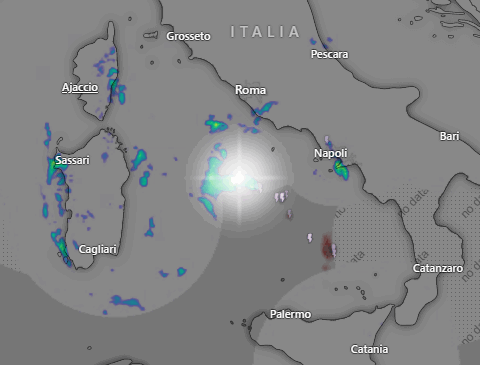 Depressione in azione sul basso Tirreno