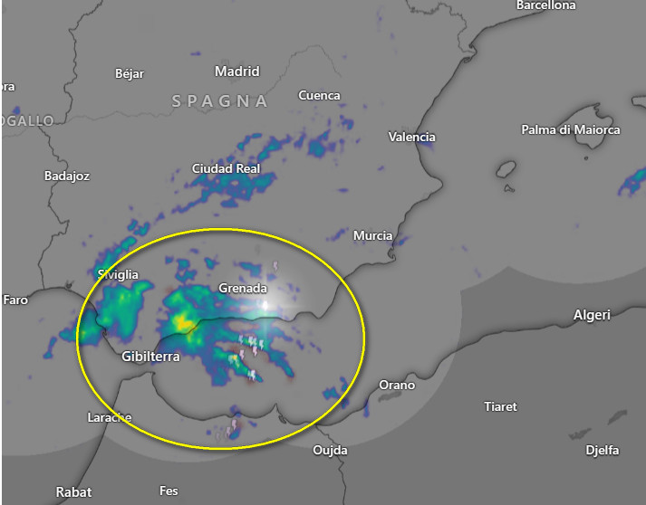 TEMPORALI intensi nel sud della Spagna TEMPORALI intensi nel sud della Spagna