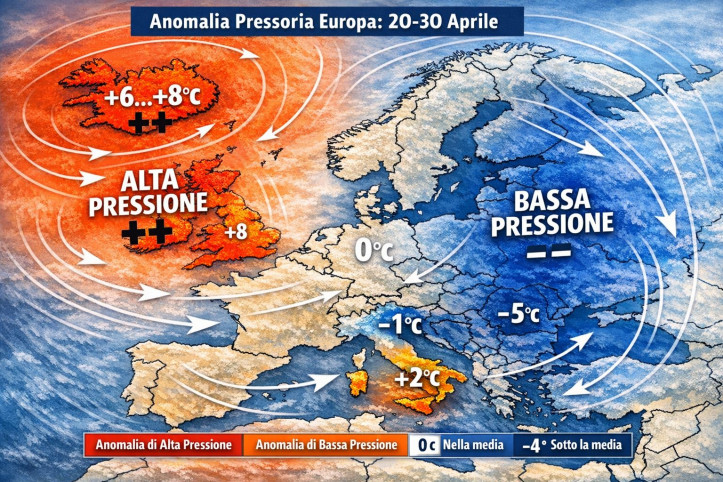 Meteo: tutte le anomalie dal 20 al 30 aprile