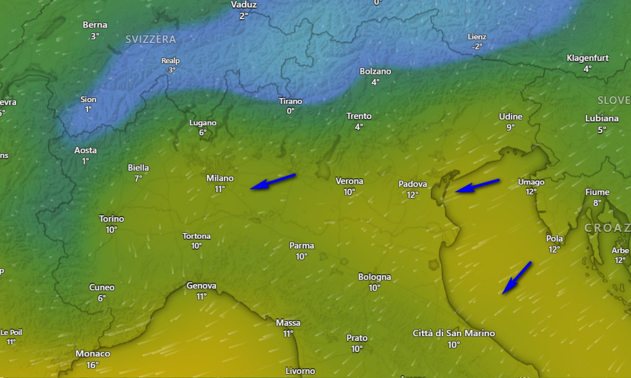 Risveglio FREDDO al nord: fino a -6°C nelle Alpi Risveglio FREDDO al nord: fino a -6°C nelle Alpi
