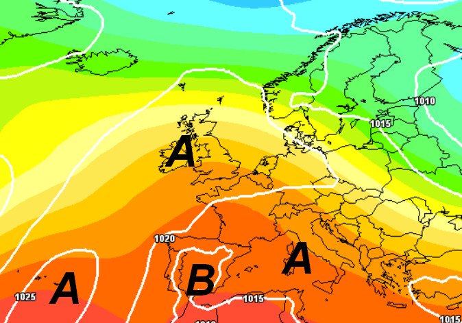 quadro sinottico atteso in Europa per venerdi 29 maggio secondo il modello GFS elaborato su base grafica Meteociel
