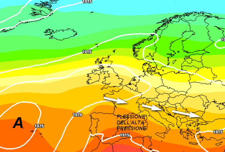 media degli scenari del modello GFS elaborata su base grafica Meteociel valida per sabato 30 maggio