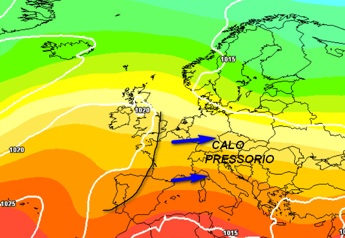 media degli scenari imbastita questo pomeriggio dal modello GFS elaborato su base grafica Meteociel e valida per lunedi 1 giugno