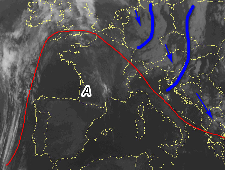 immagine satellitare scattata questa mattina alle 7.30:
