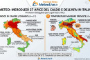 Caldo intenso mercoledi 27, tutti i dettagli dell'indice di calore e le temperature previste.